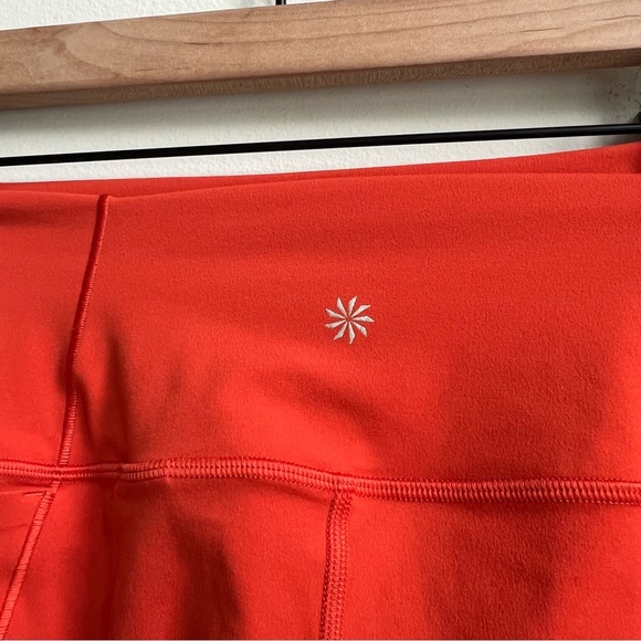 Athleta Transcend Stash Tight with Pockets Larkspur Red (orange) medium leggings - Picture 12 of 14